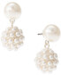 ფოტო #1 პროდუქტის Silver-Tone Imitation Pearl Drop Earrings, Created for Macy's