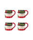 Holiday Magic Snowman 4 Piece 3D Mug Set