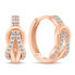 Фото #1 товара Timeless bronze earrings with zircons EA1044R