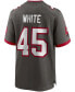 ფოტო #4 პროდუქტის Men's Devin White Pewter Tampa Bay Buccaneers Game Jersey