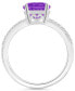 ფოტო #3 პროდუქტის Women's Amethyst (1-3/4 ct.t.w.) and Diamond (1/10 ct.t.w.) Ring in Sterling Silver