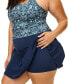 ფოტო #4 პროდუქტის Plus Size Birdie Lotus High Rise Active Skort