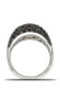 Фото #2 товара Suzy Levian Sterling Silver Cubic Zirconia Black and White Edge Ring