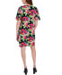 ფოტო #2 პროდუქტის Petite Printed Flutter-Sleeve Faux-Wrap Dress