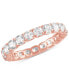 ფოტო #1 პროდუქტის Certified Lab Grown Diamond Cushion-Cut Eternity Band (3 ct. t.w.) in 14k Gold