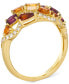 Фото #2 товара Multi-Gemstone (1-1/2 ct. t.w.) & Vanilla Diamond Ring (1/3 ct. t.w.) in 14k Gold