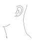 ფოტო #3 პროდუქტის Geometric Minimalist Simple Sterling Silver Dome Shrimp Pear Shape Teardrop Clip On Earrings For Women Alloy Clip