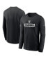 ფოტო #1 პროდუქტის Men's Black Las Vegas Raiders Sideline Performance Long Sleeve T-Shirt