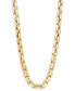ფოტო #1 პროდუქტის Men's Square Link 22" Chain Necklace in 18k Gold-Plated Sterling Silver