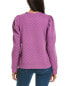 Fate Embossed Puff Sleeve Top Women's Purple S