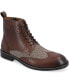 Фото #1 товара Men's Jarett Wide Width Tru Comfort Foam Lace-Up Wingtip Ankle Boots