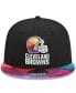 Фото #2 товара Men's Black Cleveland Browns 2023 NFL Crucial Catch 9FIFTY Snapback Hat