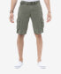 ფოტო #2 პროდუქტის Men's Belted Double Pocket Cargo Shorts