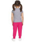 ფოტო #2 პროდუქტის Toddler Girls Logo Graphic T-Shirt & Jogger Pants, 2 Piece Set