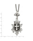 ფოტო #3 პროდუქტის Antiqued and Enameled Cross Pendant on a Spiga Chain Necklace