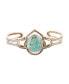 ფოტო #1 პროდუქტის Phoenix Genuine Blue Turquoise Oval Cuff Bracelet