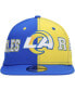 ფოტო #2 პროდუქტის Men's Royal, Gold Los Angeles Rams Team Split 9Fifty Snapback Hat