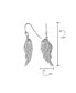 ფოტო #7 პროდუქტის Heavenly Spiritual Symbol Cubic Zirconia Pave CZ Guardian Angel Wing Feather Lever back Dangle Earrings For Women For Teen Sterling Silver French Wire