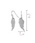 Heavenly Spiritual Symbol Cubic Zirconia Pave CZ Guardian Angel Wing Feather Lever back Dangle Earrings For Women For Teen Sterling Silver French Wire