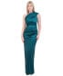 Women's Embellished One-Shoulder Satin Gown