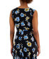 ფოტო #2 პროდუქტის Petite Printed Cowl-Neck Sleeveless Top