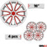 4 x Wheel Trims Hub Caps for 16 Inch Steel Rims Grey Red