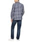 Фото #1 товара Men's Slim Fit Blur Check Long Sleeve Button-Down Oxford Shirt
