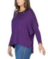 ფოტო #4 პროდუქტის Women's Long Sleeve Oversized Dolman Top