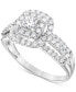 Фото #1 товара Кольцо Macy's Diamond Princess Double Halo Triple Row Engagement