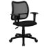 Mid-Back Black Mesh Swivel Task Chair With Adjustable Arms