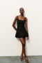 Фото #2 товара Платье мини ZARA с короткими складками Box Pleat