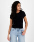 ფოტო #1 პროდუქტის Women's Ruched Short-Sleeve Top