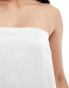 Vero Moda textured satin bandeau maxi dress in off white