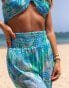 South Beach X Miss Molly halter neck beach top in retro flower print