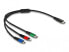 Фото #2 товара Кабель зарядки USB 3 в 1 USB Type-C™ к Lightning™ / Micro USB / USB Type-C™ 30 см - 0,3 м - USB C - USB C/Micro-USB B/Lightning - USB 2.0 - черный - синий - зеленый - красный Delock