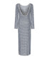 ფოტო #4 პროდუქტის Women's Striped Dress with Low Back