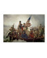 Фото #1 товара Emanuel Leutze 'Washington Crossing Delaware River in 1776' Canvas Art - 32" x 18"