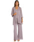 Фото #1 товара Women's 3-Pc. Pleated Glittered Jacket, Tank Top & Pant Set