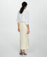 Women's Slit Detail Linen Skirt