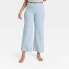 Women's Cozy Yarn Wide Leg Pants - Stars Above Blue L