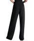 ფოტო #2 პროდუქტის Women's High-Waist Front-Zip Wide-Leg Pants