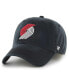 Фото #1 товара Men's Black Portland Trail Blazers Classic Franchise Fitted Hat