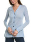 Фото #1 товара Lafayette 148 New York Button Front Cashmere Cardigan Women's Blue Xs