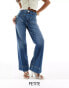 River Island petite flared jeans in mid-blue