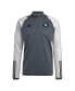 ფოტო #1 პროდუქტის Men's Gray Charlotte FC 2024 On-Field AEROREADY Quarter-Zip Training Top