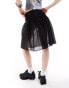 Фото #4 товара Weekday Sookie layered tulle midi skirt in black