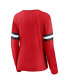 Фото #4 товара Women's Red Chicago Blackhawks Block Party Primary Logo Fashion Long Sleeve T-shirt