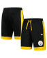 Фото #1 товара Men's Black, Gold Pittsburgh Steelers Fan Favorite Fashion Shorts