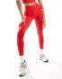 Stradivarius sport seamless legging in red co-ord