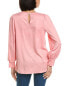 Brook + Lynn Puff Sleeve Top Women's Pink S